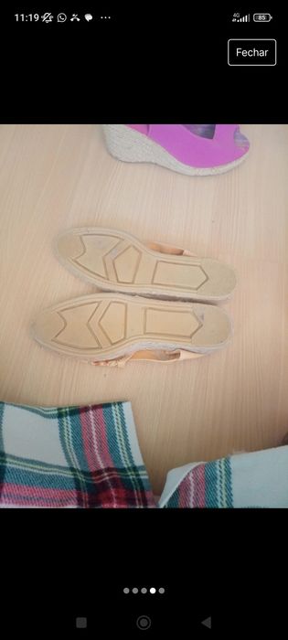 Sapatos cor damasco