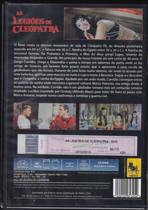 DVD - As Legiões de CLEÓPATRA