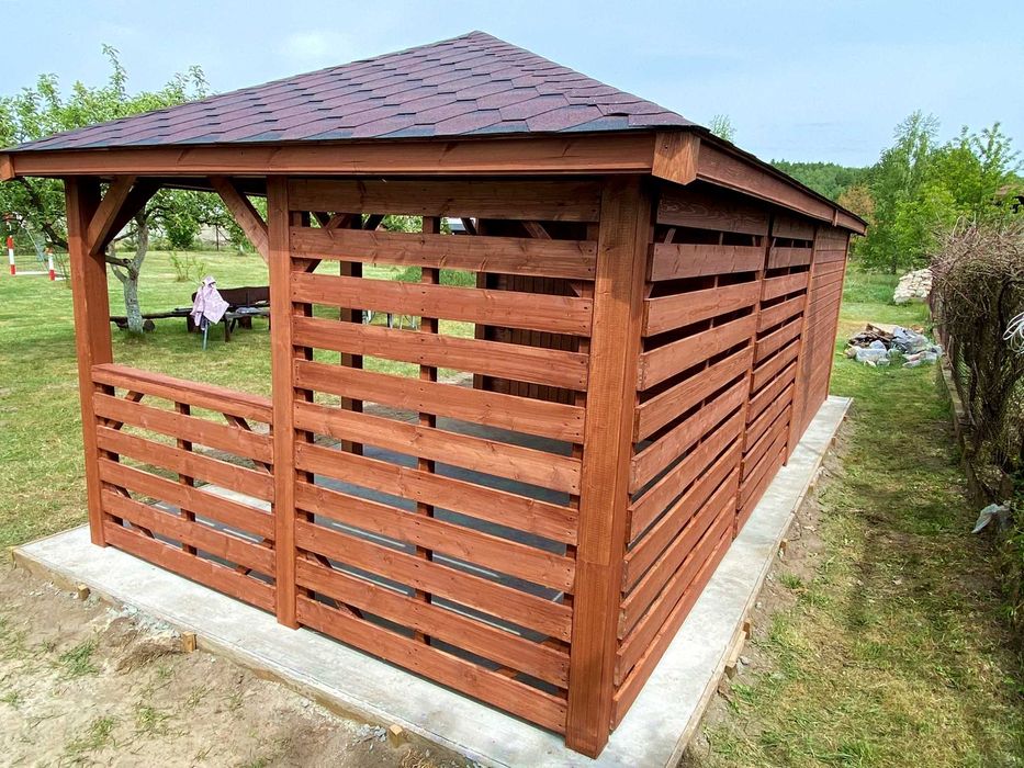 Altana ogrodowa z domkiem narzędziowym Afrodyta 3m x 7m - PRODUCENT