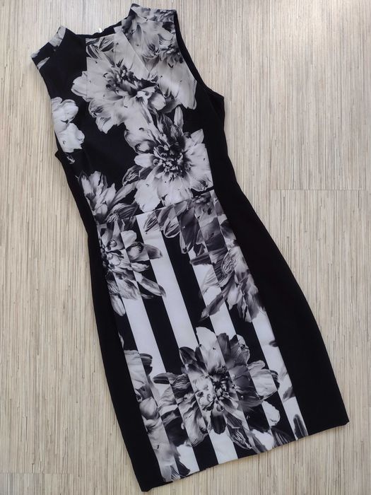 H&M, rozmiar 36 / S, taliowana sukienka damska