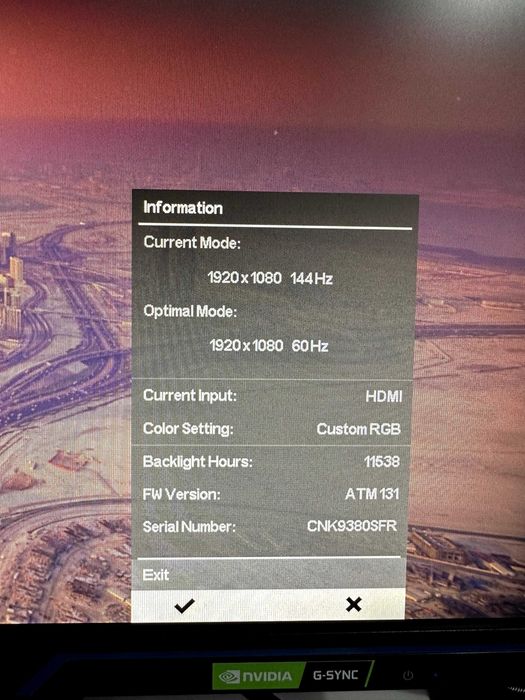 Monitor HP 25mx 144hz 24.5"