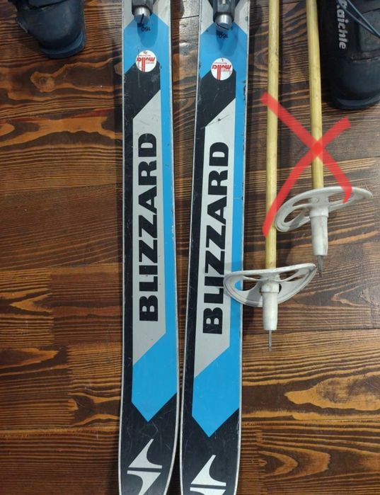 Лижі,  ботінки як