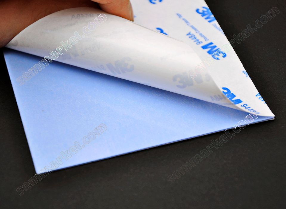 Термопрокладка 3K400 клейкая 1.0-1.5мм 4W синяя клеящаяся липкая