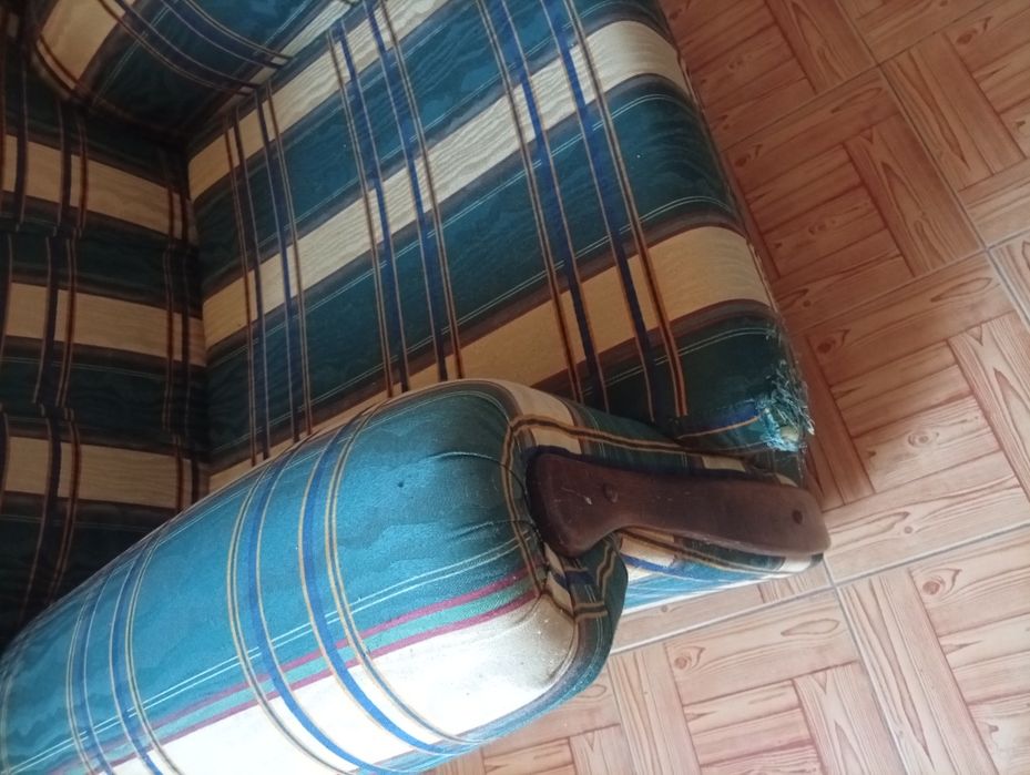 Conjunto sofá e poltrona