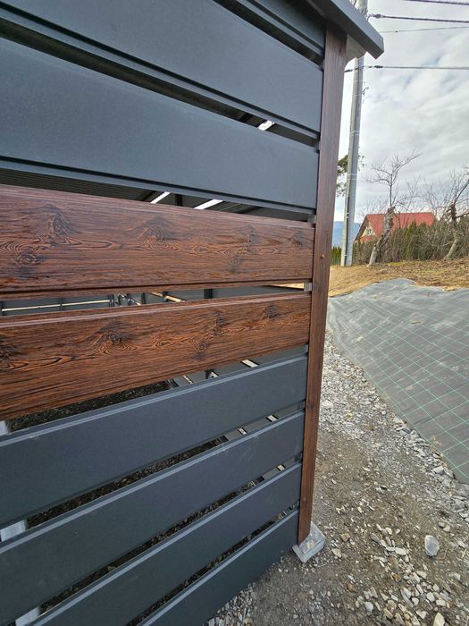 Nowoczesny carport, wiata samochodowa 6x6 Konstrukcja ocynk