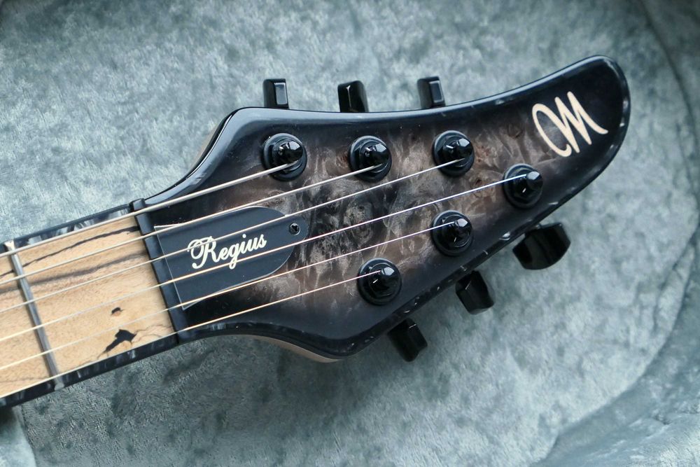 Mayones Regius 6 Galaxy Eye Black Gloss, Pale Moon Ebony Fretboard + Hiscox Case