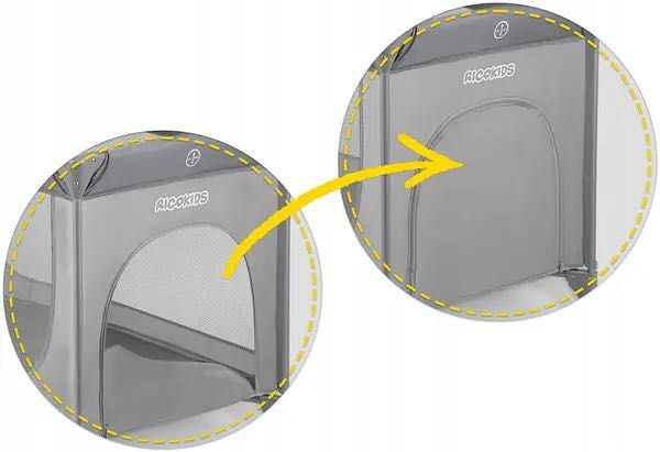 Манеж Rickokids 65x125см світло-сірий (Польша)