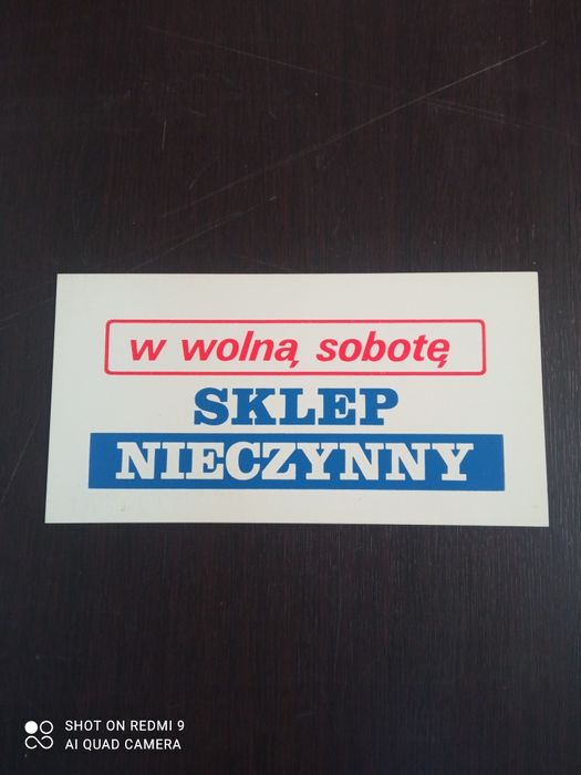 Sprzedam tabliczki sklepowe PRL