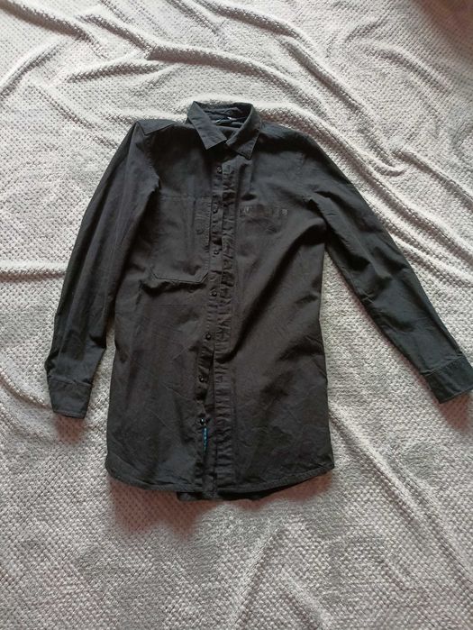 Czarna koszula Longline XS