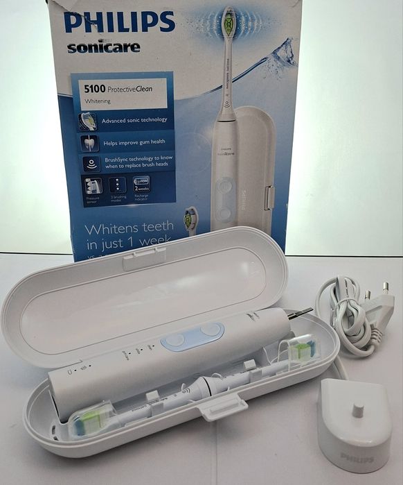 Szczoteczka soniczna Philips Sonicare ProtectiveClean 5100 [Biała] + Etui
