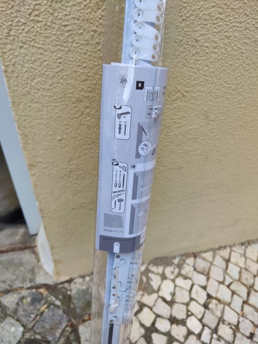 Calha cortinados com cordão ajustável 210-390cm branco Inspire