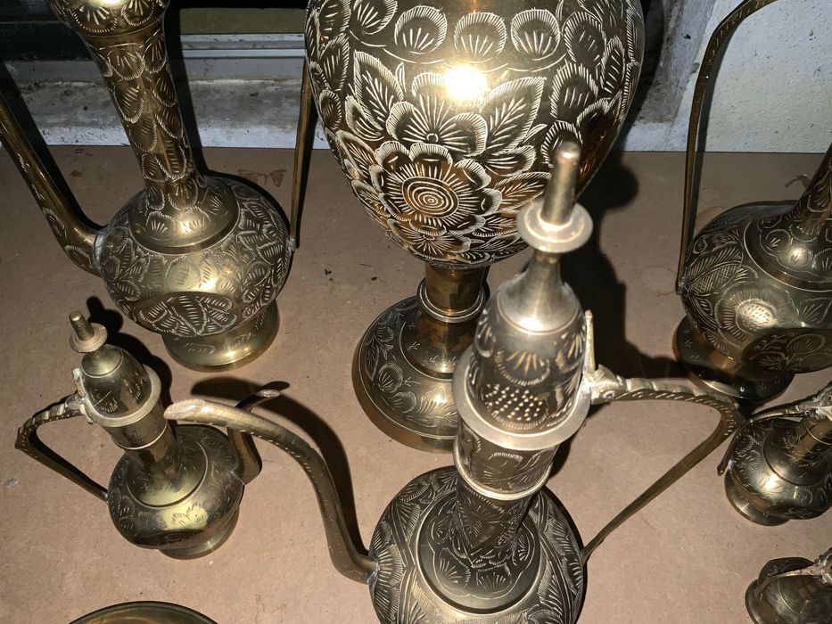 Conjunto completo de Lamparinas vintage - 9 peças -