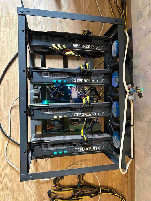 Майнинг ферма Palit GeForce RTX 3080 GamingPro 10GB (noLHR)