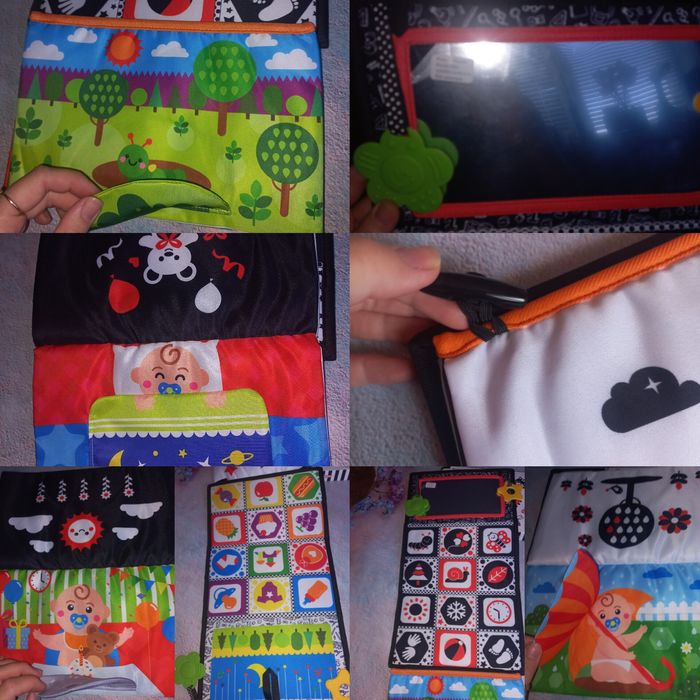 Брязкальце-спінер, книжечка монтесорі (складне дзеркальце)