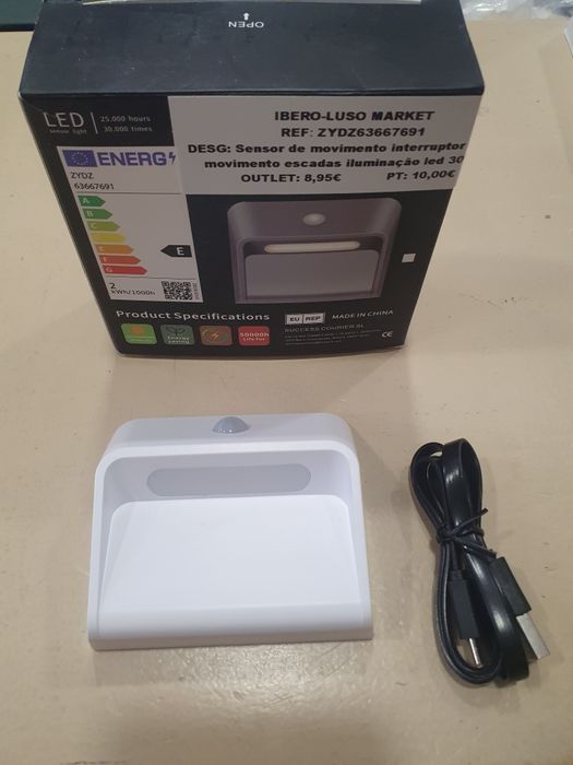 Luz de presença led 3000K com sensor de movimento ,magnético