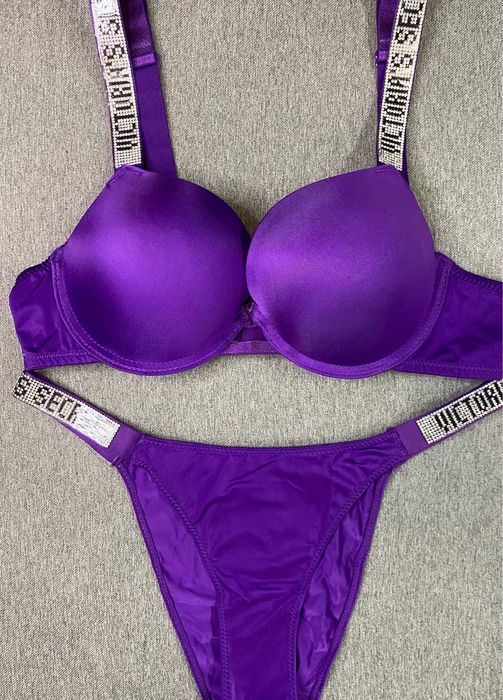 komplet bielizny victoria's secret purple v5 new 80C