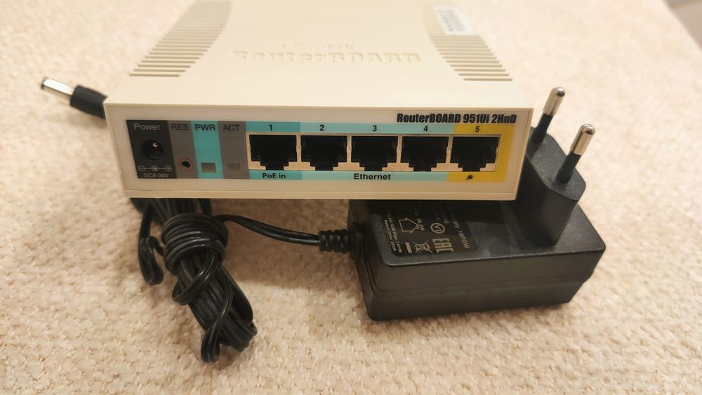 Маршрутизатор, роутер MikroTik RB951Ui - 2HnD, wifi