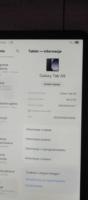 Tablet Samsung Galaxy Tab A9 SM-X115 8,7" 4+4/64GB