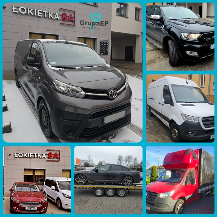 WYNAJEM Wypożyczalnia samochodów aut osobowych busa blaszak plandeki