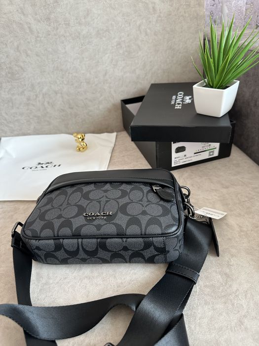 Сумка Coach | Месенжер коуч коач | шкіряний через плече
