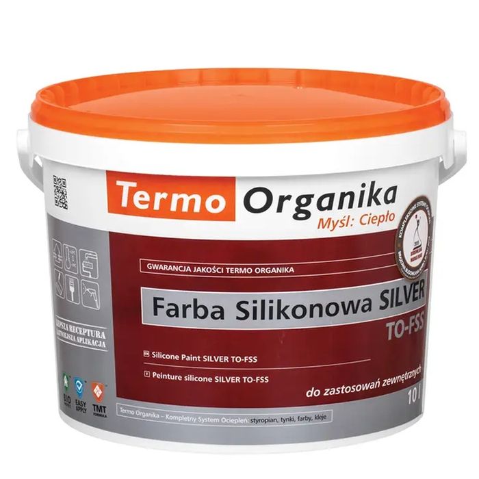 Farba silikonowa Termo Organika TO-FSS SILVER 10L