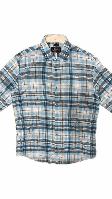 Рубашка Armani Jeans оригінал вінтажна XL у клітинку