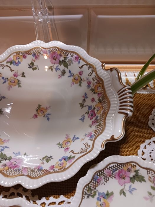 Sorau Florida porcelana slaska ecru zestaw