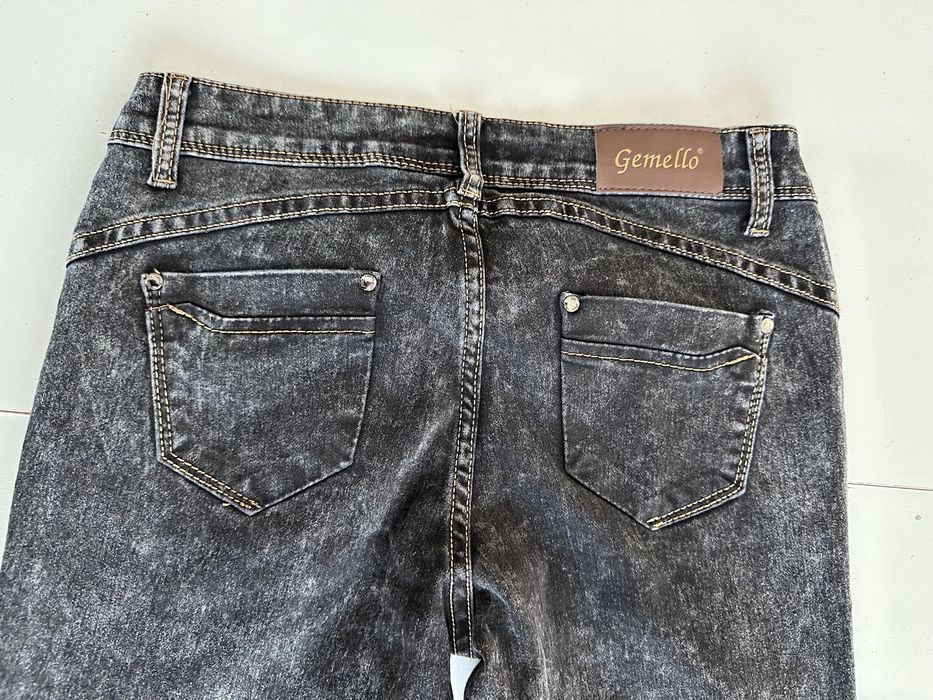 Spodnie jeansowe marmurkowe szaro-czarne Gemello M/38 #1957