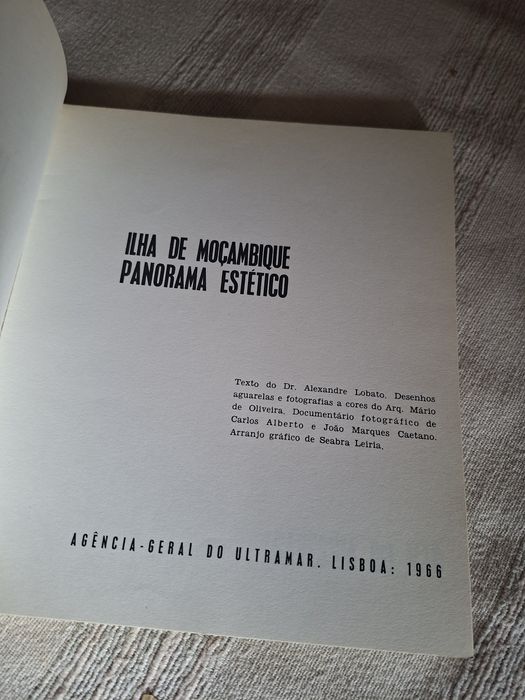 Ilha de Moçambique Panorama Estético livro