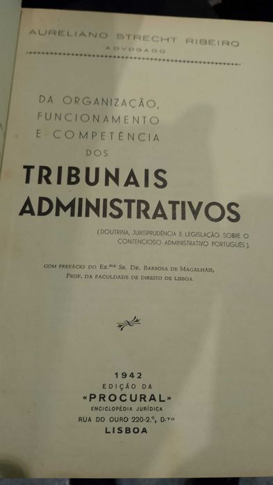 Tribunais Administrativos - Aureliano Strecht Ribeiro (1942)