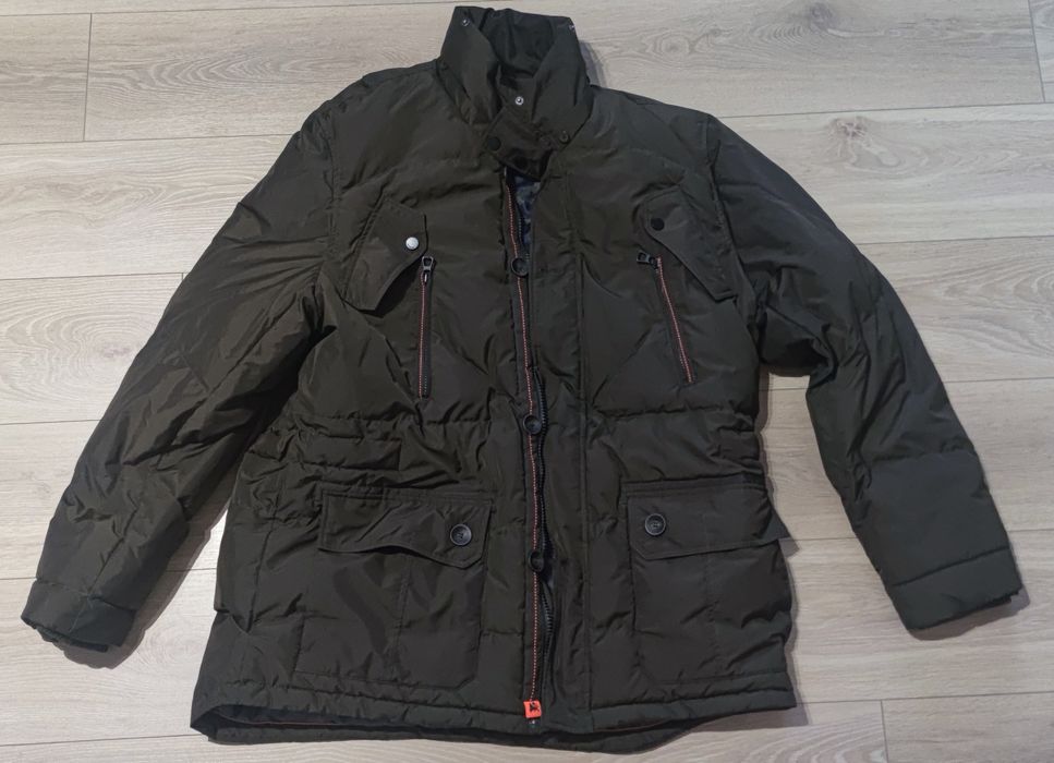 Kurtka męska zimowa LERROS – XXL – zielona, ciepła, wygodna i nowa