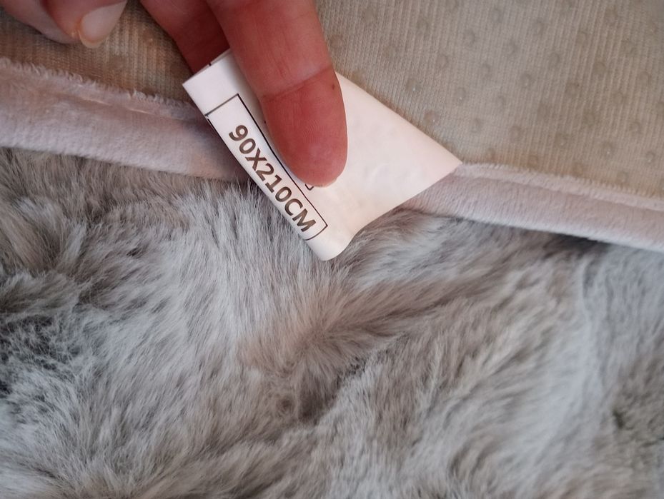 Tapete/ capa sofá/ fundo de cama cinza, imitação pêlo coelho, NOVO