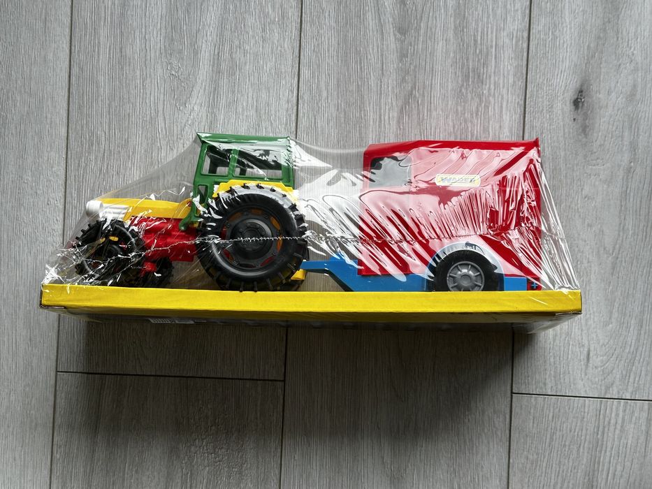 Wader Traktor z przyczepą dla konia / NOWA zabawka dla dzieci 1+ folia