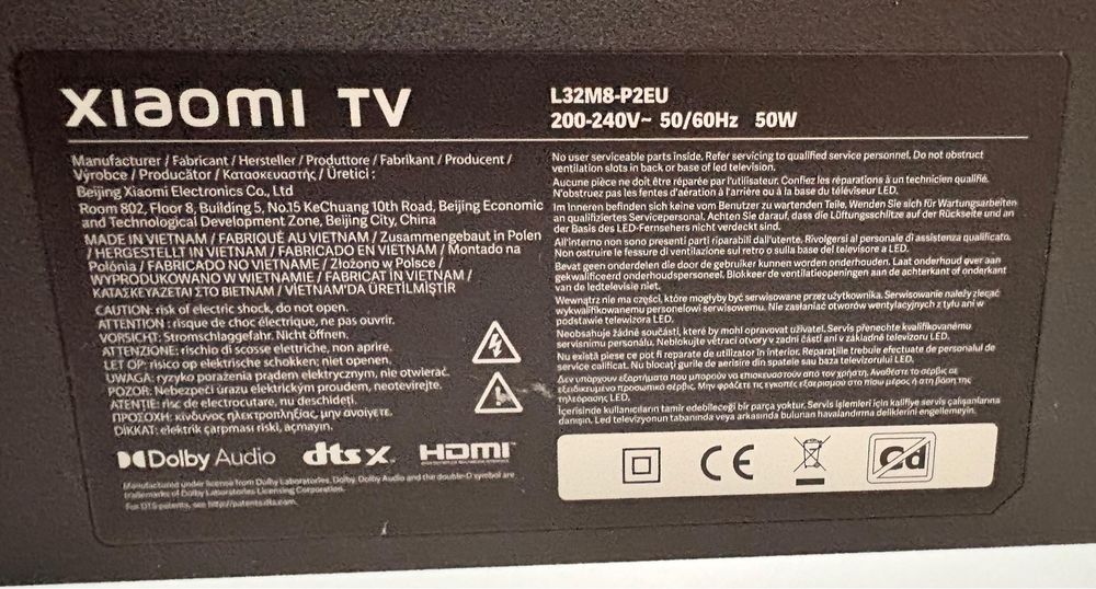 Telewizor Xiaomi 32” na gwarancji