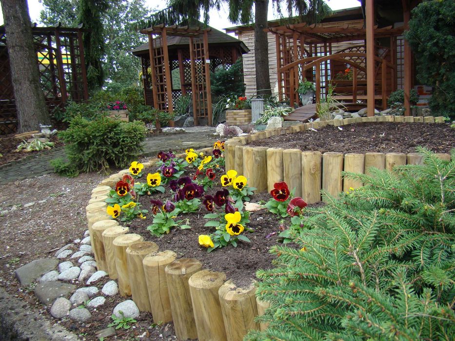 Palisada drewniana wałki paliki do rabatek sosnowe 10x50cm wysyłka!