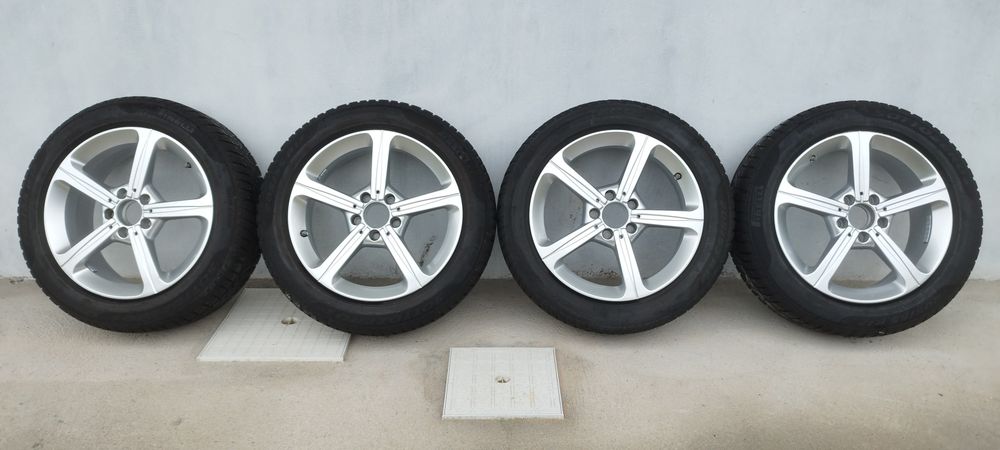 Jantes 17" 5*112 originais Mercedes com pneus Pirelli