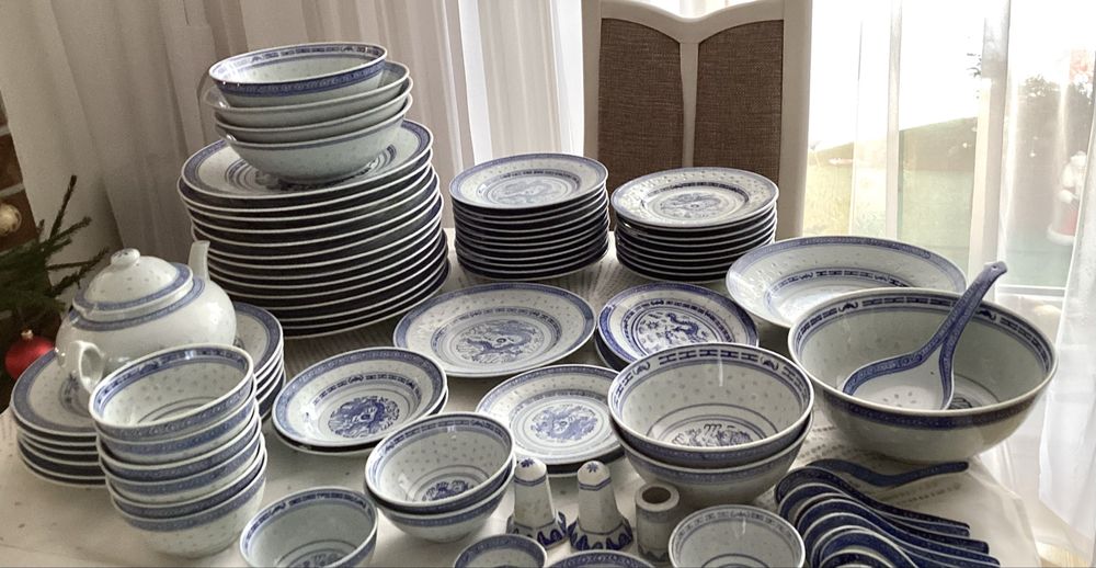 Chińska porcelana ryżowa zestaw obiadowy