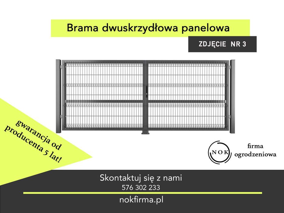 Producent bram ogrodzeniowych * Niskie ceny * Terminy 20 dni z dostawą