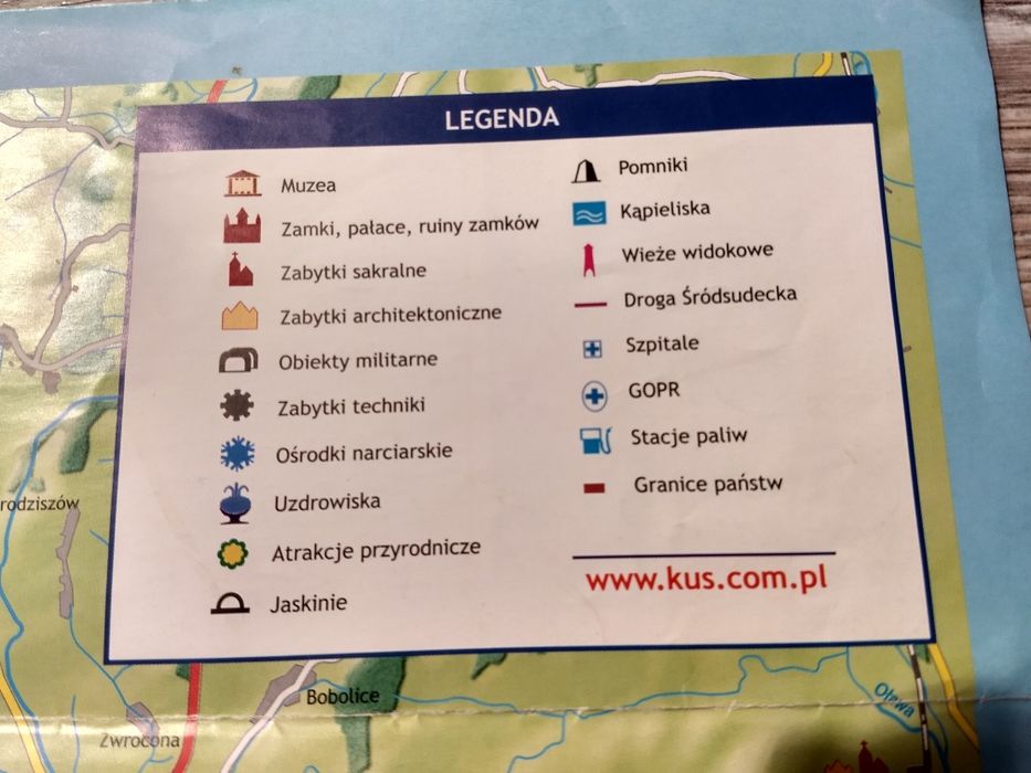 Mapa atrakcji turystycznych - Ziemia Kłodzka