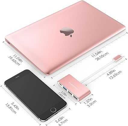 LENTION Hub USB-C 4 w 1 z typem C