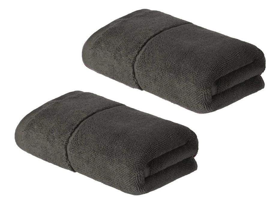 Komplet ręczników kąpielowych szare 2 szt, 50x100, 100% bawełna 500g/m2