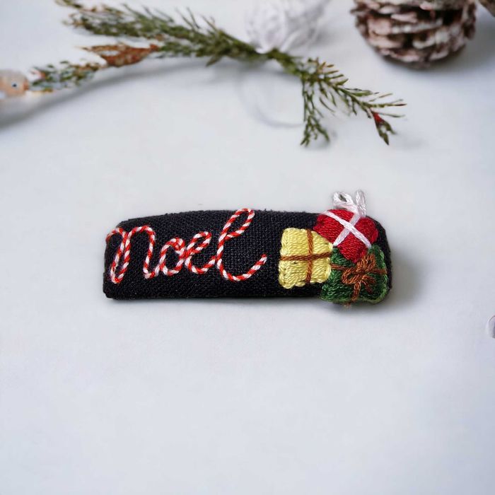 Ganchos bordados à mão- Natal