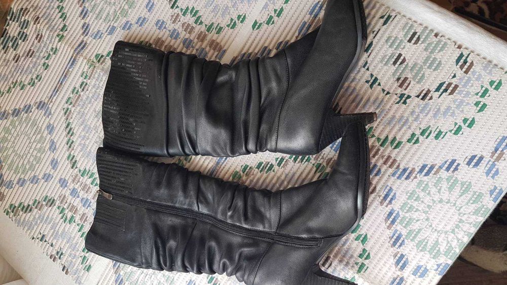 Зимові шкіряні чоботи 39