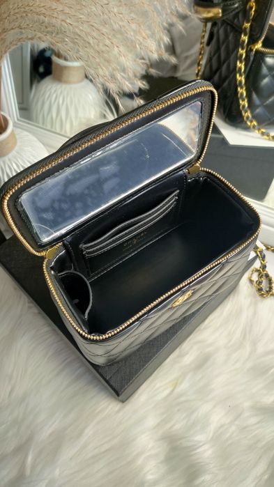 Шкіряна сумка Chanel Makeup. Сумка шанель Куб бочонок