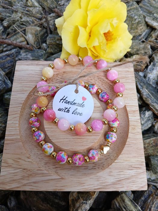 Bransoletki 2w1 z kamienia naturalnego Handmade
