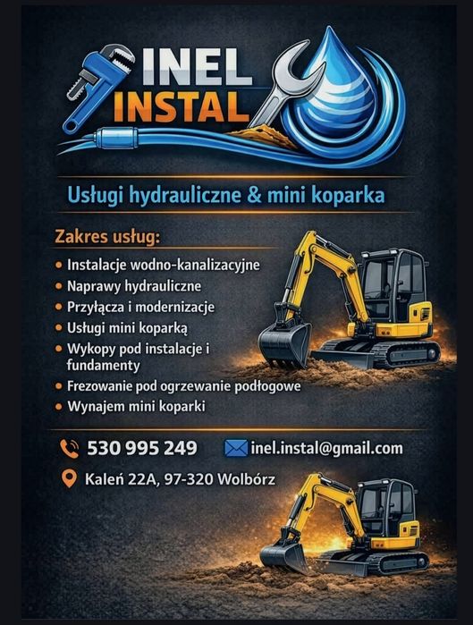 Usługi hydrauliczne, przyłącza wodno kanalizacyjne