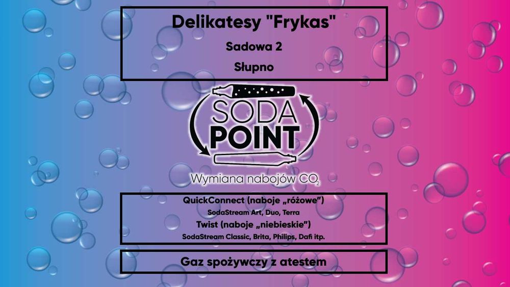 Sodastream Słupno, Sadowa 2 Wymiana nabojów CO2