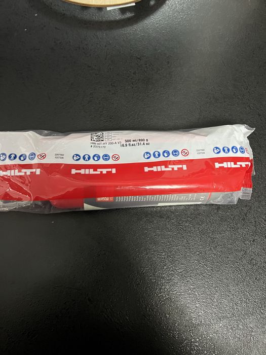 Klej Hilti, dwuskladnikowy.