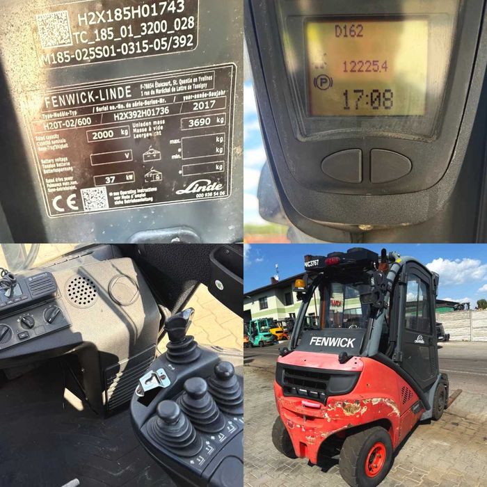 wózek widłowy LINDE H20T/600 EVO LPG kabina klima 2017r pompowane koła