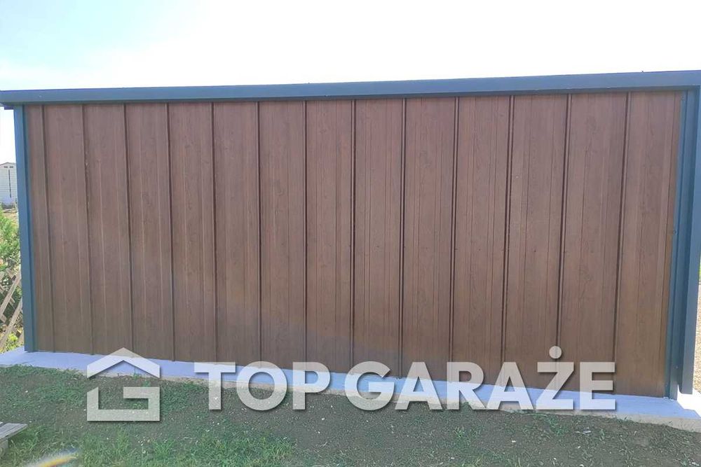 Garaż blaszany na rąbek 6m szeroki / 5m długi